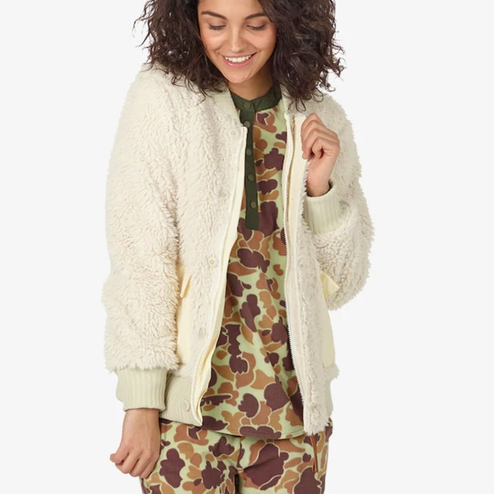NWT Burton Shawmut Fleece Jacket, Cream Jacket